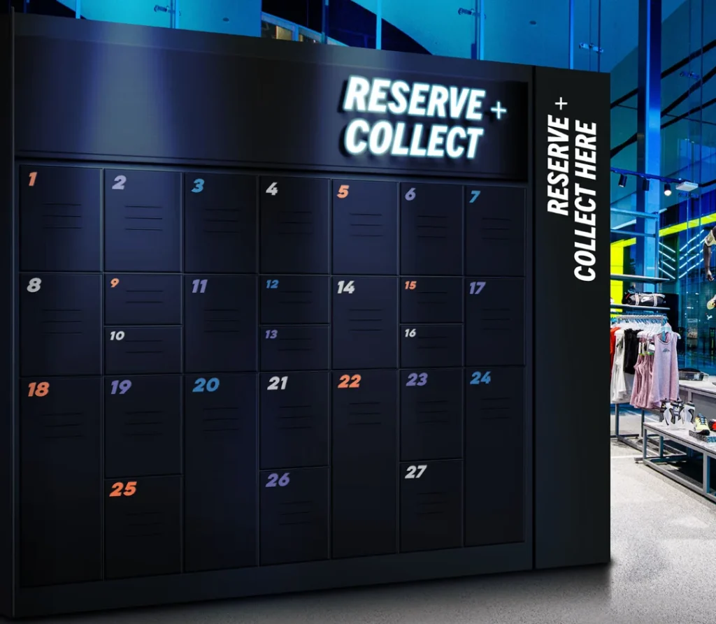 Clix lockers used in high street retail
